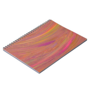 Orange and Pink Abstract Spiral Notebook