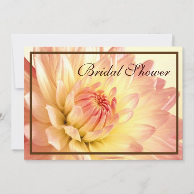 Orange and Pink Bridal Shower Invitations (Front)