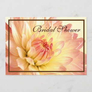 Orange and Pink Bridal Shower Invitations