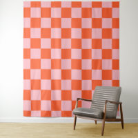 Orange and Pink Chequerboard Pattern