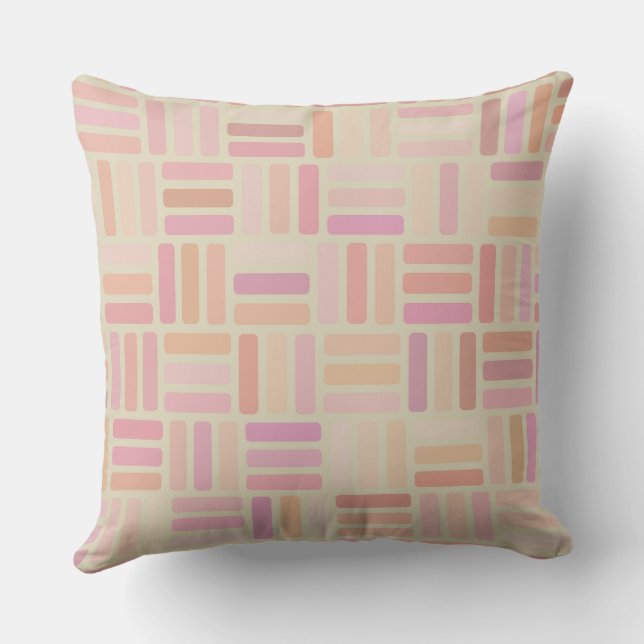 orange and pink Geometric Cushion (Back)