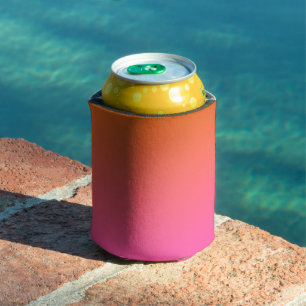 Orange and Pink Gradient Can Cooler