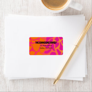 Orange and Pink Gradient Return Address Labels