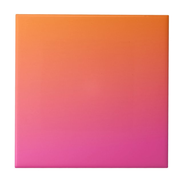 Orange and Pink Gradient Tile (Front)
