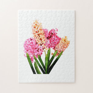 Orange and Pink Hyacinths Jigsaw Puzzle