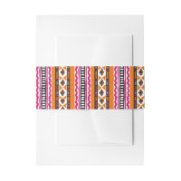 Orange and Pink Kente African Pattern