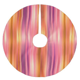 Orange and Pink Striped Tree Skirt