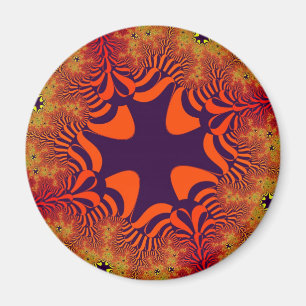Orange and Purple Cross Magnet