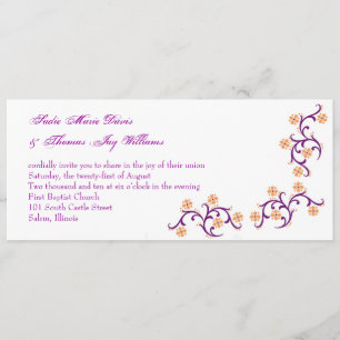 orange and purple invitation