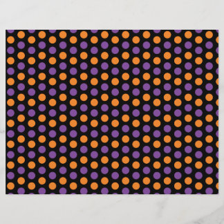 Orange and Purple Poke A Dots Scrapbook paper