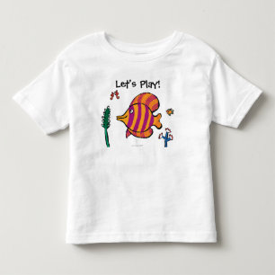 Orange and Purple Tropical Fish with Seahorses Toddler T-Shirt