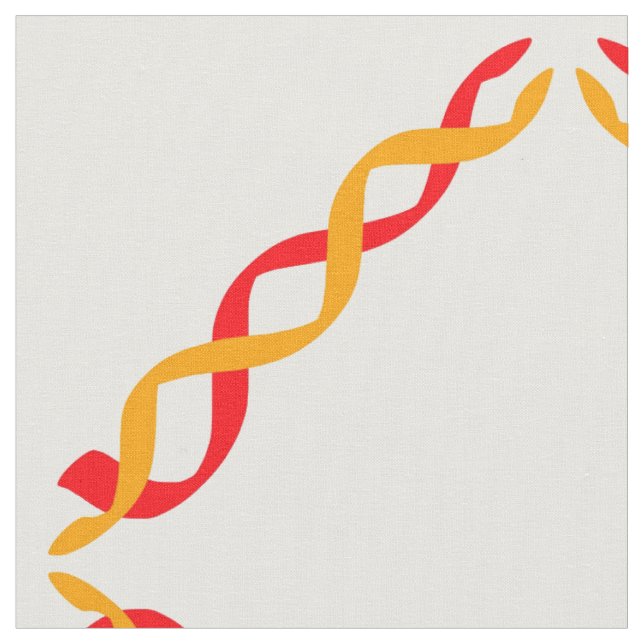 Orange and red curls fabric (Close Up)
