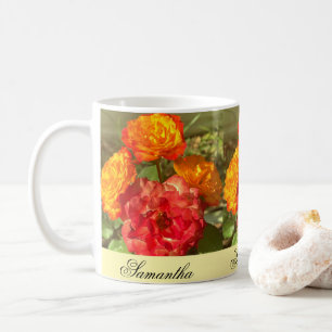 Orange And Red Flower Garden Coffee Mug