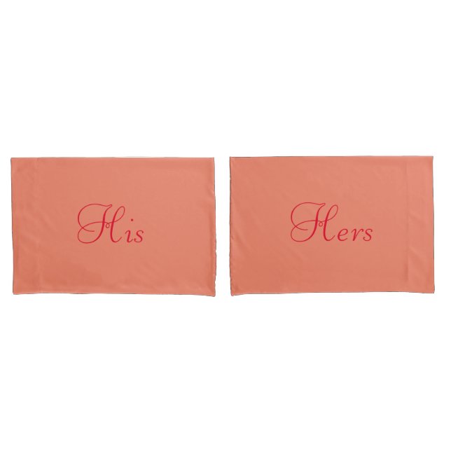 Orange and Red Personalised Pillow Case (Front-Set)
