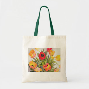 Orange and Red Tulips Tote Bag