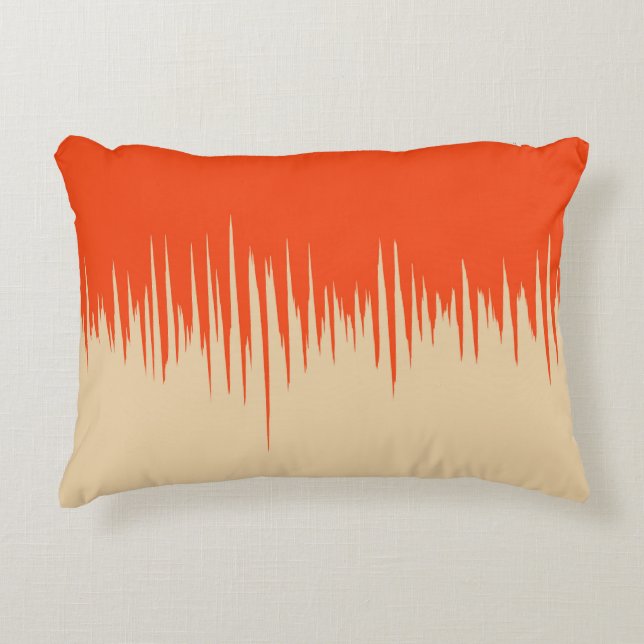 Orange and Tan Decorative Cushion (Front)
