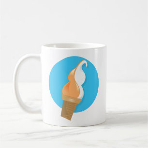 Orange and Vanilla Soft Ice Cream Coffee Mug