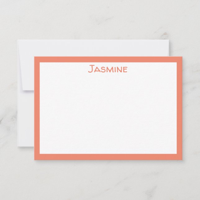 Orange and White Card (Front)