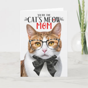 Orange and White Cat for Mum on Mother's Day Holiday Card