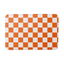 Orange and White Chequerboard Pattern