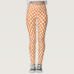 Orange and White Chequered Leggings<br><div class="desc">Orange and White Chequered Leggings</div>