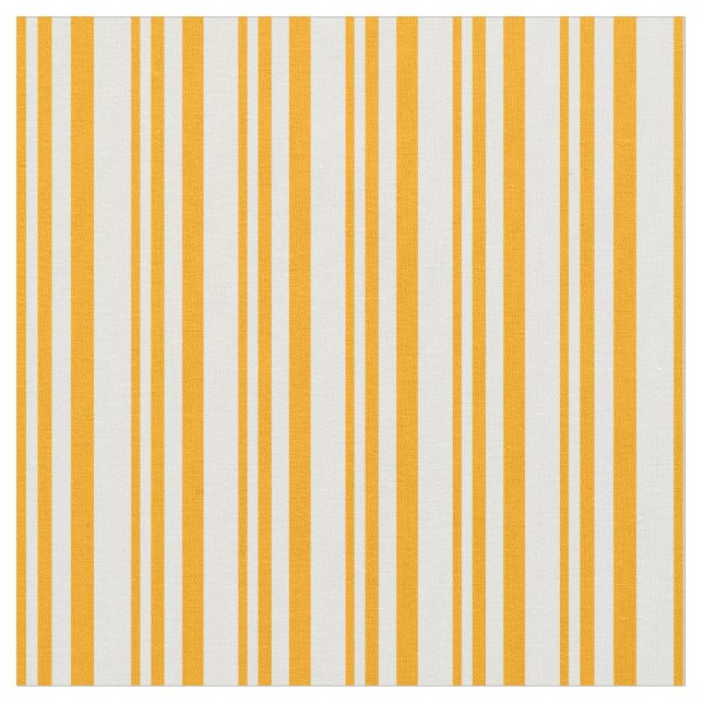 Orange and White Coloured Striped Pattern Fabric (Close Up)