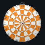 Orange And White Dartboard<br><div class="desc">Orange And White Dart Board</div>