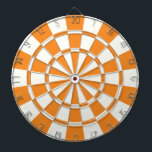 Orange And White Dartboard<br><div class="desc">Orange And White Dart Board</div>