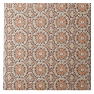 Orange and white delight tile