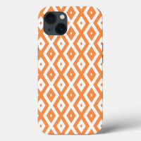 Orange and white diamond pattern Case-Mate iPhone