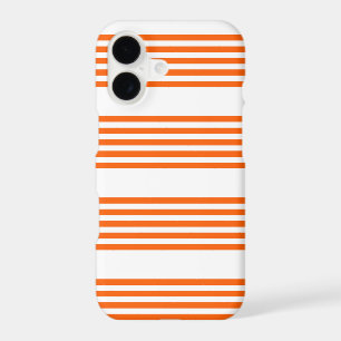 Orange and white five stripes pattern
