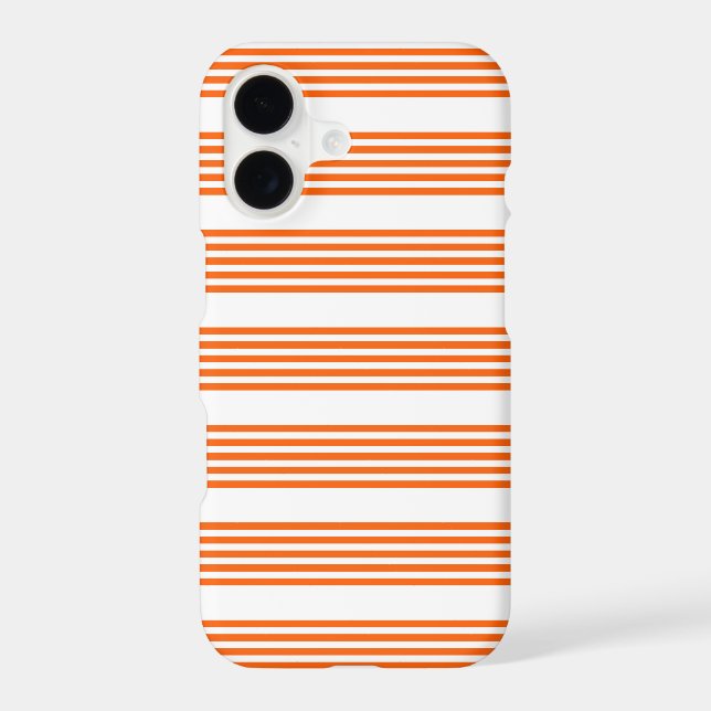 Orange and white five stripes pattern (Back)
