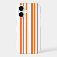 Orange and white five stripes pattern