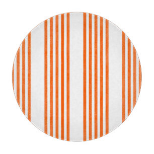 Orange and white five stripes pattern cutting board