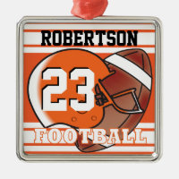 Orange and White Football