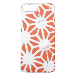 Orange and white geometric pattern iPhone 8 plus/7 plus case