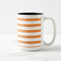 Orange and White Horizontal Stripe