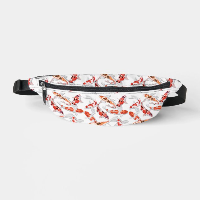 Orange and white koi fish bum bags (Front)
