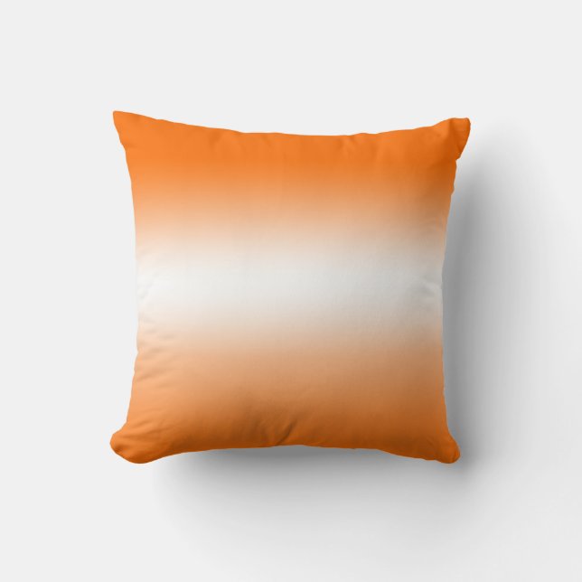 Orange and White Ombre Cushion (Front)