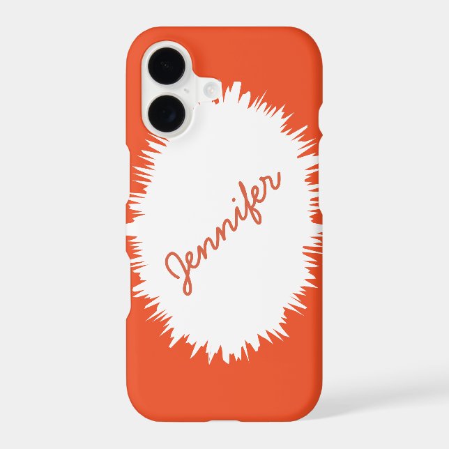 Orange and White, Personalised Name (Back)