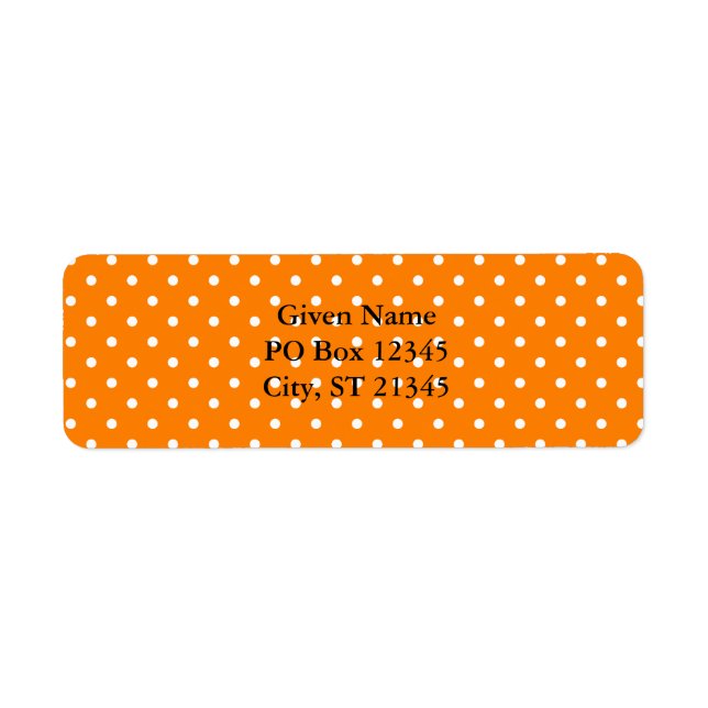 Orange and White Polka Dots (Front)