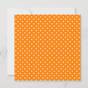Orange and White Polka Dots Blank Invitation