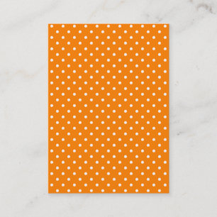 Orange and White Polka Dots Business Card