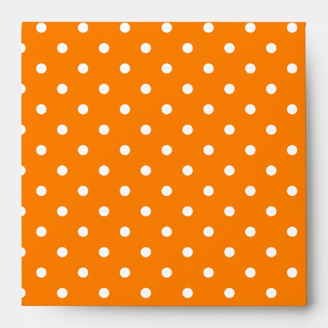 Orange and White Polka Dots Envelope (Front)