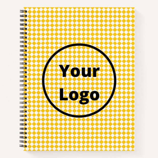 Orange and white solid diamond pattern notebook (Front)