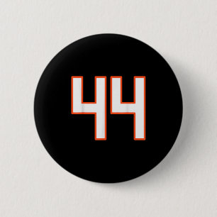 Orange And White Srts Number 44 Jersey Uniform Pla 6 Cm Round Badge