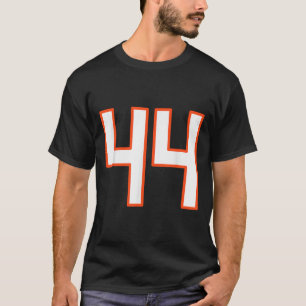 Orange And White Srts Number 44 Jersey Uniform Pla T-Shirt