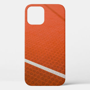 Orange and white textile iPhone 12 case