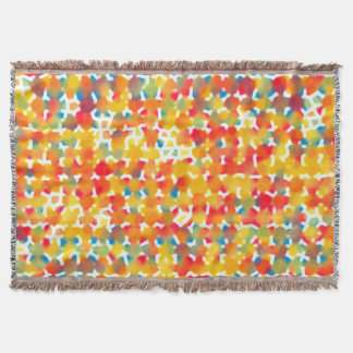 Orange and yellow abstract throw blanket