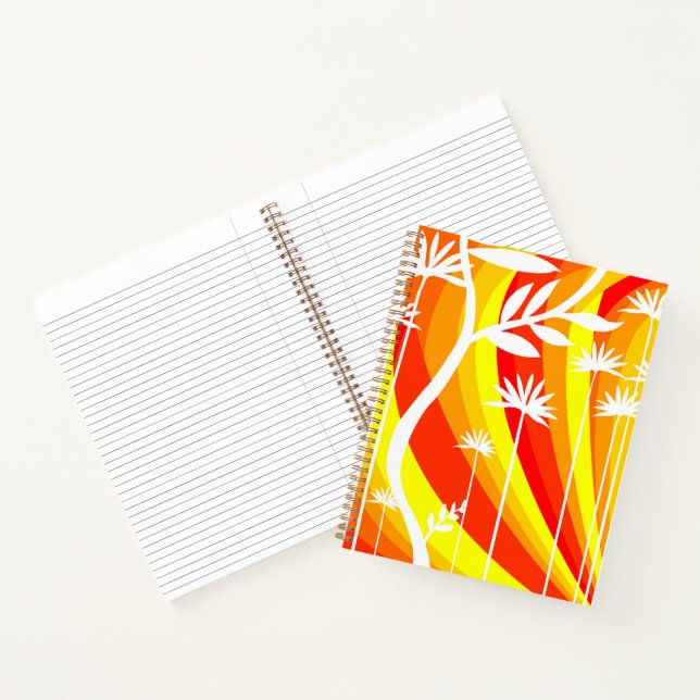 Orange and Yellow Botanical Print Notebook (Inside)
